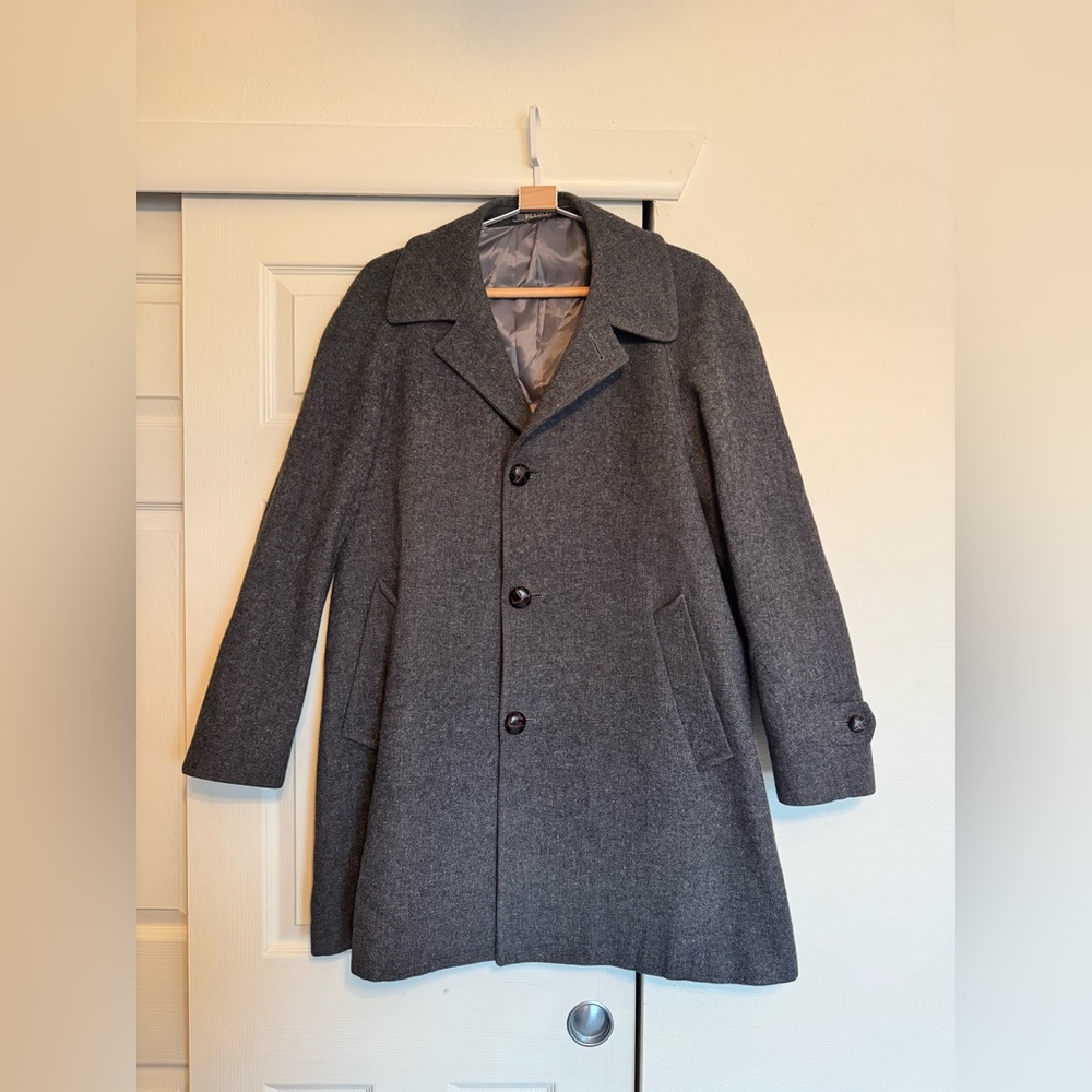 Vintage, Rare- Pendleton Gray Pea Coat Wool Tailored